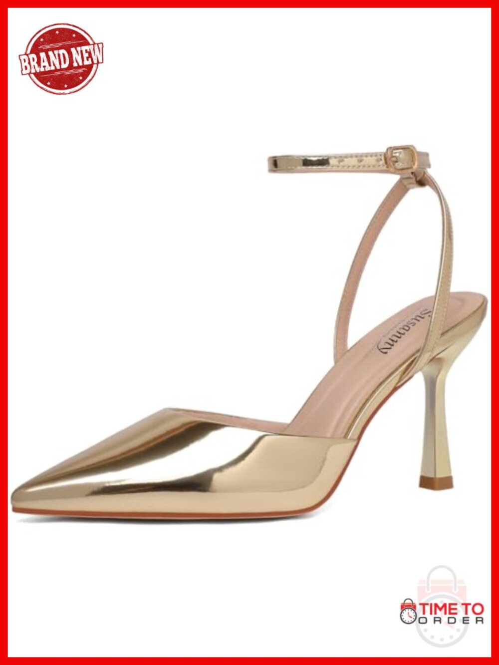 Women's Pointed Toe Strappy Stiletto Pump Dress Heels